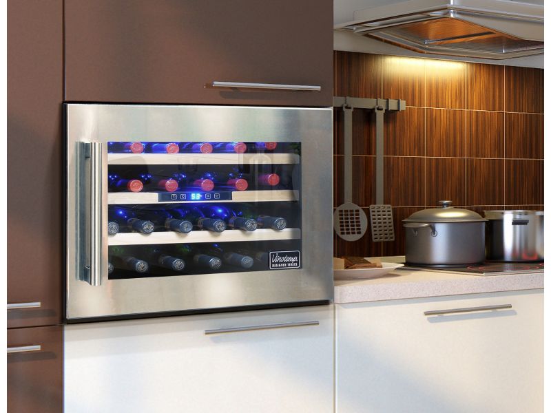 Vinotemp 24 Bottle Seamless Wall-Mounted Wine Cooler by Vinotemp